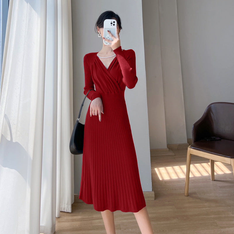 Women's Fashion Vintage Knitted Dress