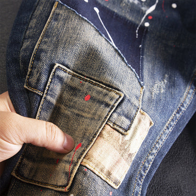 Fashion High-end Fashion Brand Jeans Men