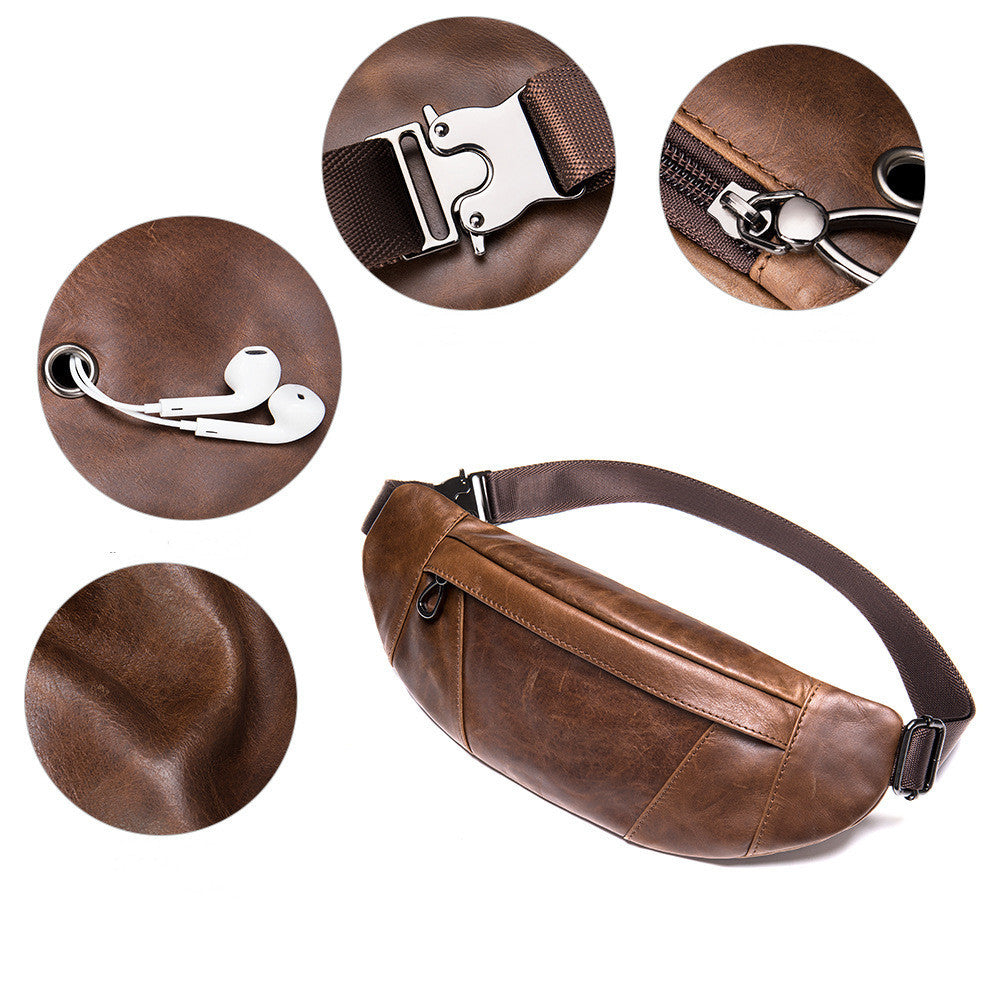 Vintage Fashion Cowhide Messenger Bag