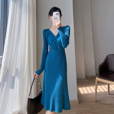 Women's Fashion Vintage Knitted Dress