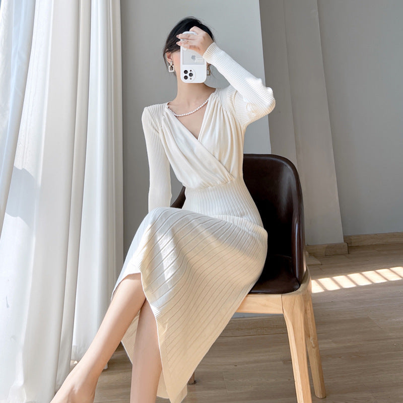 Women's Fashion Vintage Knitted Dress