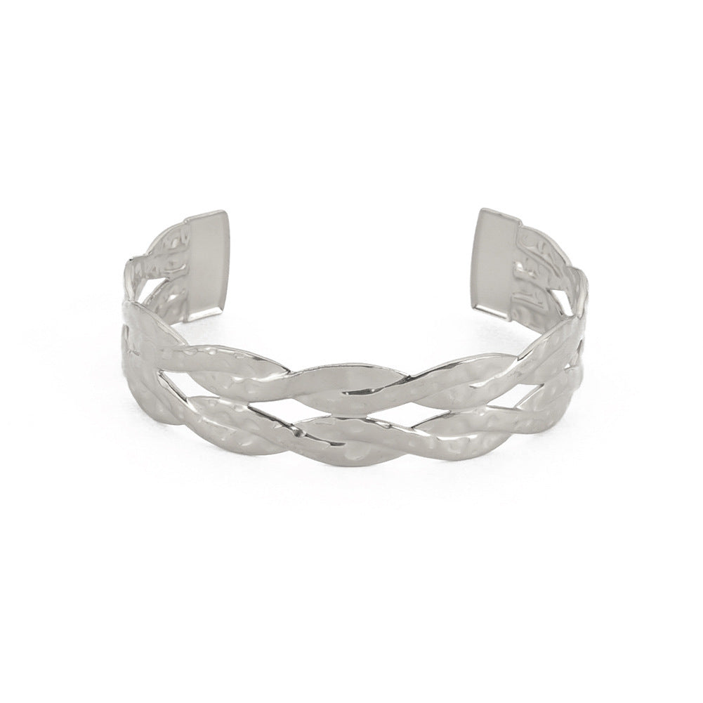 Fashion Double Twist Open Luxury With Fashion Bracelet