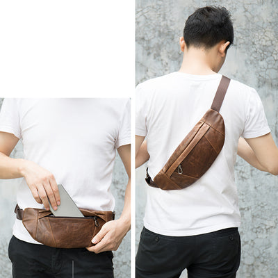 Vintage Fashion Cowhide Messenger Bag
